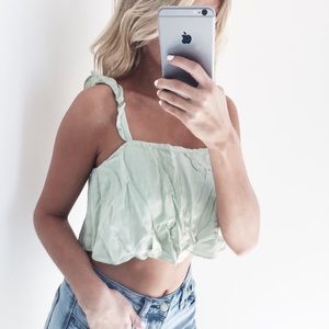 Ruffle Cropped Tank